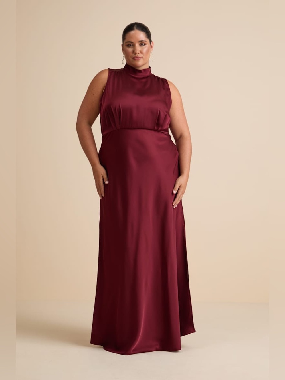 Lulus Classic Elegance Wine Satin Maxi Dress - Picture 5 of 11